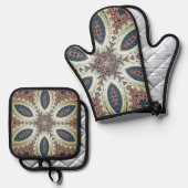 Hemelse Bloembladen van Oneindigheid Ovenwant & Pannenlap Set (Voorkant / Achterkant)
