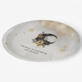 Hemelse Bloemenmaan, sterren Papieren Bordje (Gekanteld)