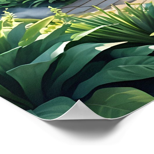 hemelse bloementuin poster (Hoek)