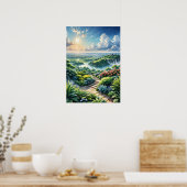 hemelse bloementuin poster (Keuken)