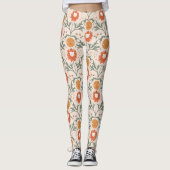 Hemelse bloemige zonnestraal naadloos patroonontwe leggings (Voorkant)