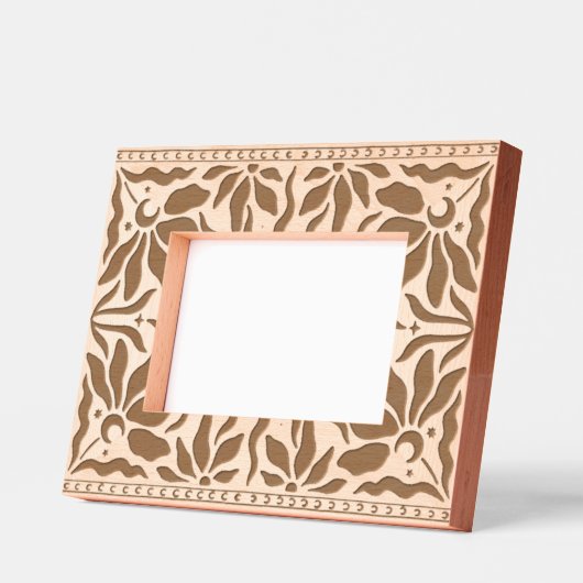 Hemelse Bloemlaser geëtst Afbeelding Lijst Gegraveerde Lijstjes (Links)