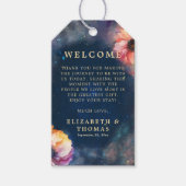 Hemelse Bloemsterrenstelsel Sterrennacht Blauwe Br Cadeaulabel (Voorkant)