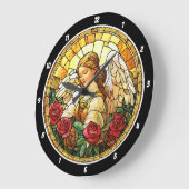 Hemelse Bloesem Glas in lood Angel Bloemenmuur Grote Klok (Hoek)