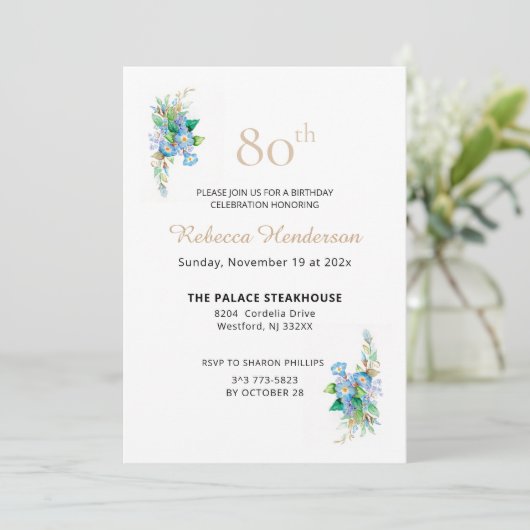 Hemelse Blues Kaart (Staand voorkant)