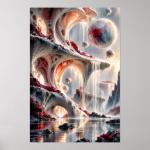 Hemelse Bogen Surreal Kosmisch Landschap Muurkunst