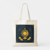 Hemelse Boheemse Astrologie Sterrenpatroon Tote Bag (Achterkant)