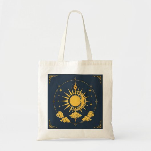 Hemelse Boheemse Astrologie Sterrenpatroon Tote Bag (Voorkant)