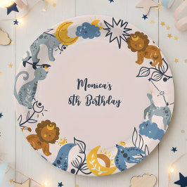 Hemelse boho dieren verjaardag papieren bordje