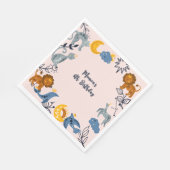 Hemelse boho dieren verjaardag servet (Hoek)