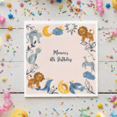 Hemelse boho dieren verjaardag servet