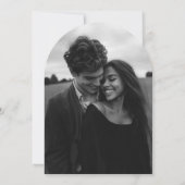 Hemelse Boog Vorm Huwelijksuitnodiging Foto Kaart (Achterkant)