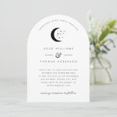 Hemelse Boog Vorm Huwelijksuitnodiging Foto Kaart (Staand voorkant)