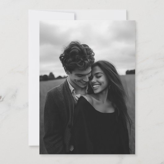 Hemelse Boogschutter Uitnodiging bruiloft Foto (Achterkant)