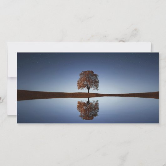 Hemelse Boom Reflectie Begrafenis Dank u Bedankkaart (Achterkant)