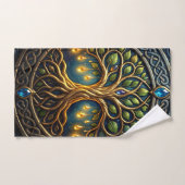 Hemelse Boom van Licht Keltische Gouden Levensboom Bad Handdoek (Handdoek)