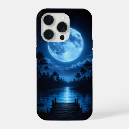 Hemelse Bosreflectie in Maanlicht Esthetiek iPhone 15 Pro Case