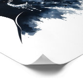 Hemelse Bosvrouw Silhouet Waterverf Kunst Poster (Hoek)