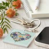 Hemelse Botanische Hart Sleutelhanger (Voorkant Rechts)