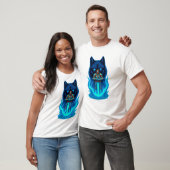 Hemelse botanische kunst hand-getextureerde maan e t-shirt (Unisex)