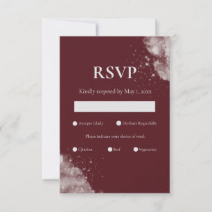 Hemelse Bourgogne Sterrenlicht RSVP-kaarten RSVP Kaartje