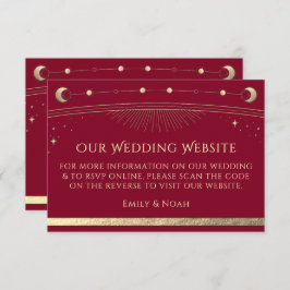 Hemelse Bourgondische bruiloft website RSVP QR-cod Informatiekaartje