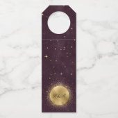 Hemelse Bourgondische gouden bruiloft fles hanger (Achterkant)