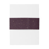 Hemelse Bourgondische Gouden Maan Fases Bruiloft Uitnodigingen Wikkel (Achterkant Voorbeeld)