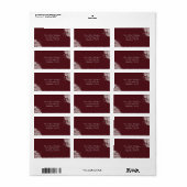 Hemelse Bourgondische Sterrenlicht Adreslabels Etiket (Full Sheet)