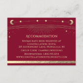 Hemelse Bourgondische Sun Moon Stars Accommodatie Informatiekaartje (Voorkant)
