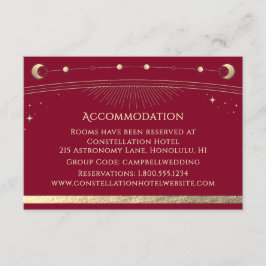 Hemelse Bourgondische Sun Moon Stars Accommodatie Informatiekaartje