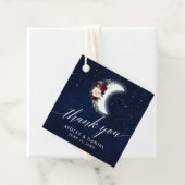 Hemelse bruiloft bloemenkalligrafie dank u bedankjes labels (In situ)