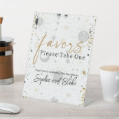 Hemelse bruiloft gunsten voetstuk teken reclamebord met voetstuk (Insitu)