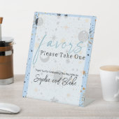 Hemelse bruiloft gunsten voetstuk teken reclamebord met voetstuk (Insitu)