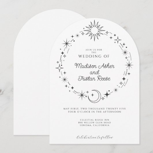 Hemelse bruiloft kaart (Voorkant / Achterkant)