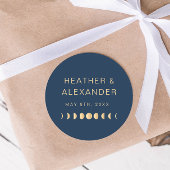 Hemelse bruiloft ronde sticker