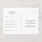 Hemelse bruiloft RSVP Briefkaart (Achterkant)