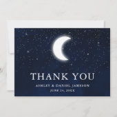 Hemelse bruiloft Sky Moon sterren Bedankkaart (Voorkant)