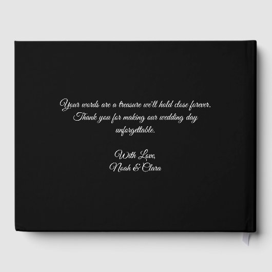 Hemelse bruiloft Volle Blauwe Maan & Sterren Midde Gastenboek (Achterkant)