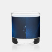 Hemelse bruiloft Volle Blauwe Maan & Sterren Midde Whisky Glas (Rechts)