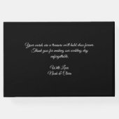 Hemelse bruiloft Volle Maan & Sterren Midnight bla Gastenboek (Achterkant)