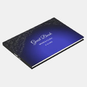 Hemelse bruiloft Volle Maan & Sterren Midnight bla Gastenboek (Hoek)