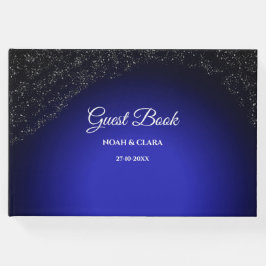 Hemelse bruiloft Volle Maan & Sterren Midnight bla Gastenboek