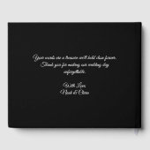 Hemelse bruiloft Volle Maan & Sterren Midnight bla Gastenboek (Achterkant)