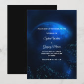 Hemelse bruiloft Volle Maan & Sterren Midnight bla Kaart (Voorkant / Achterkant)