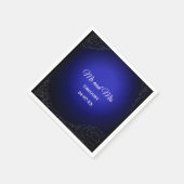 Hemelse bruiloft Volle Maan & Sterren Midnight bla Servet (Hoek)