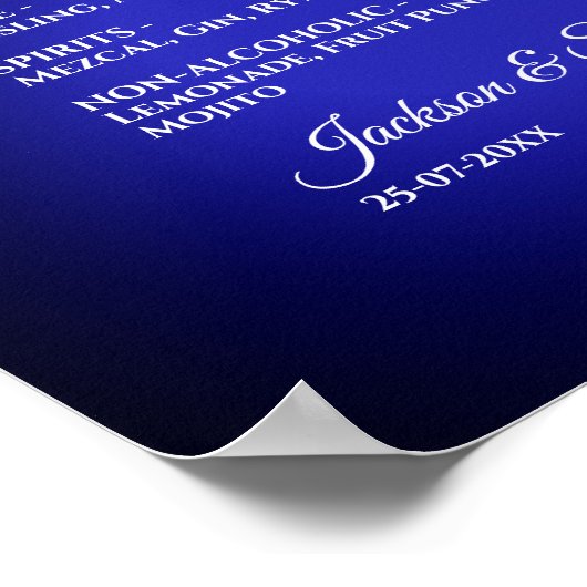 Hemelse bruiloft Volle Maan & Sterren Midnight men Poster (Hoek)