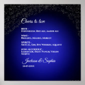 Hemelse bruiloft Volle Maan & Sterren Midnight men Poster (Voorkant)