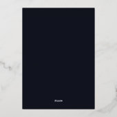 Hemelse Cadeau Middenblauw Romantische Ster Huweli Folie Uitnodiging (Achterkant)