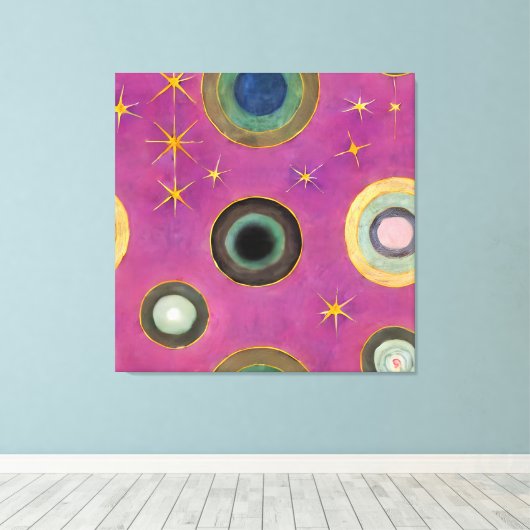 Hemelse Cartografie: Visionaire Kosmos Canvas Afdruk (Insitu (Houten vloer))